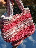 Venice Pink Stripe Tote Bag