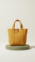 Mini tote in golden saffron