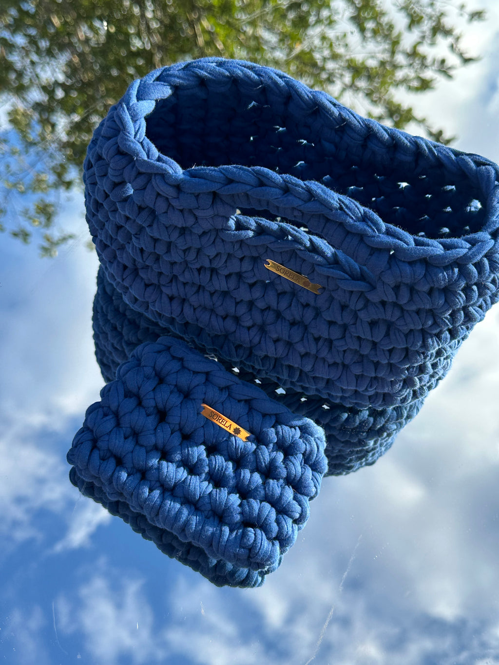 Rome Blue Handle Bag