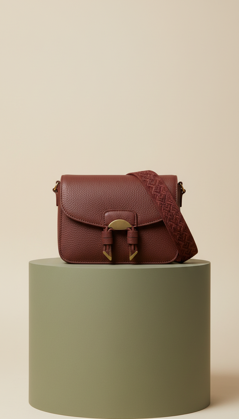 Urban loop crossbody in berry brick