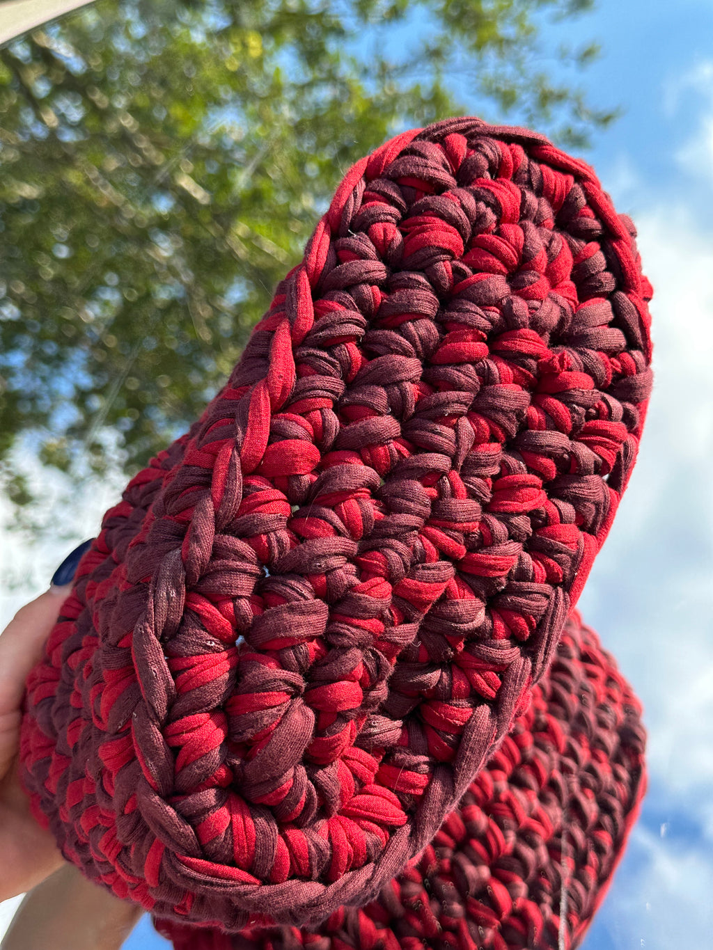 Rome Red/ Burgundy Large Handle Bag
