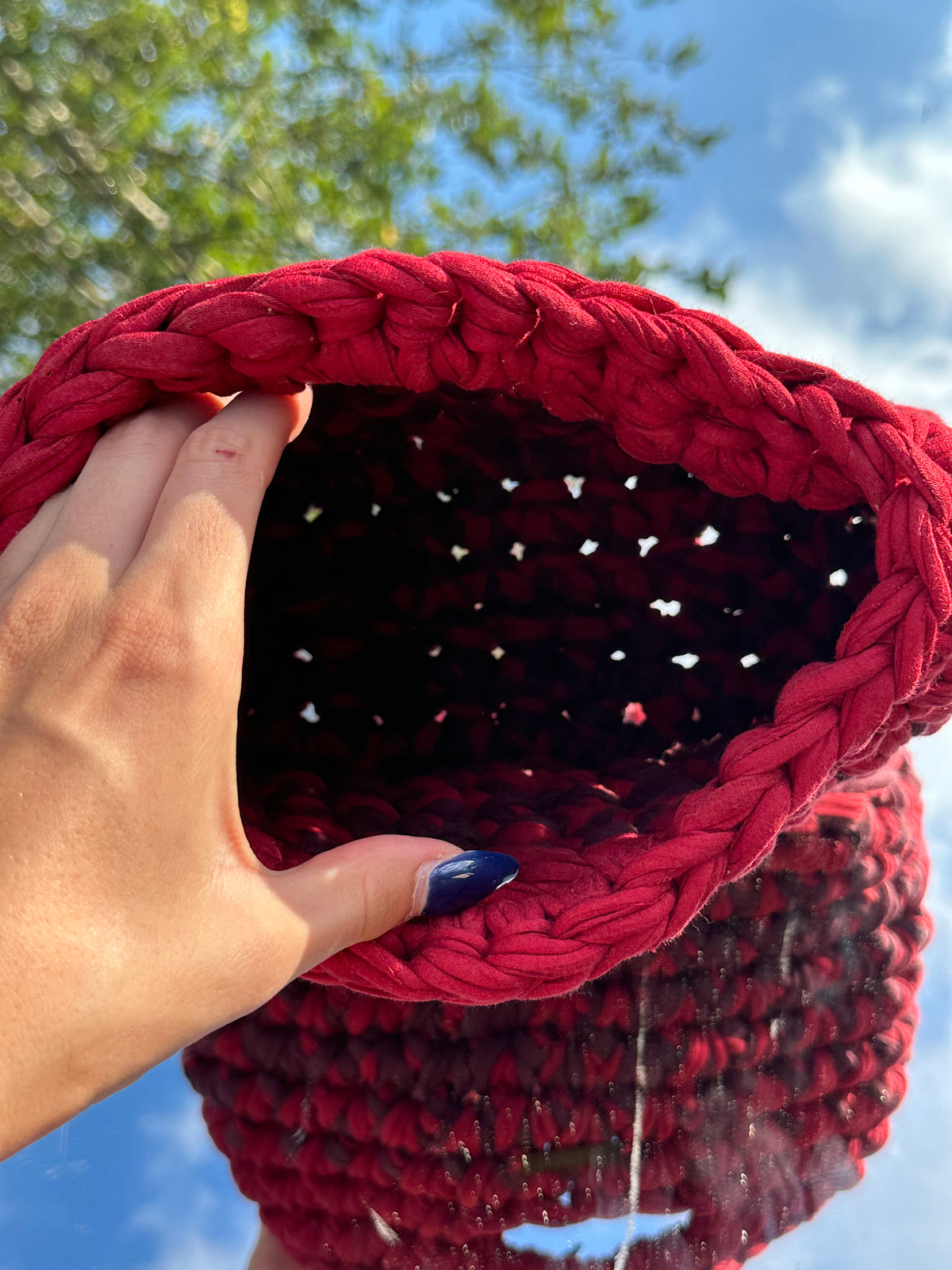 Rome Red/ Burgundy Large Handle Bag