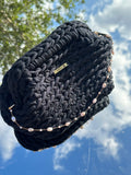 Milan Black Pearl Clutch Bag