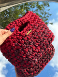 Rome Red/ Burgundy Large Handle Bag