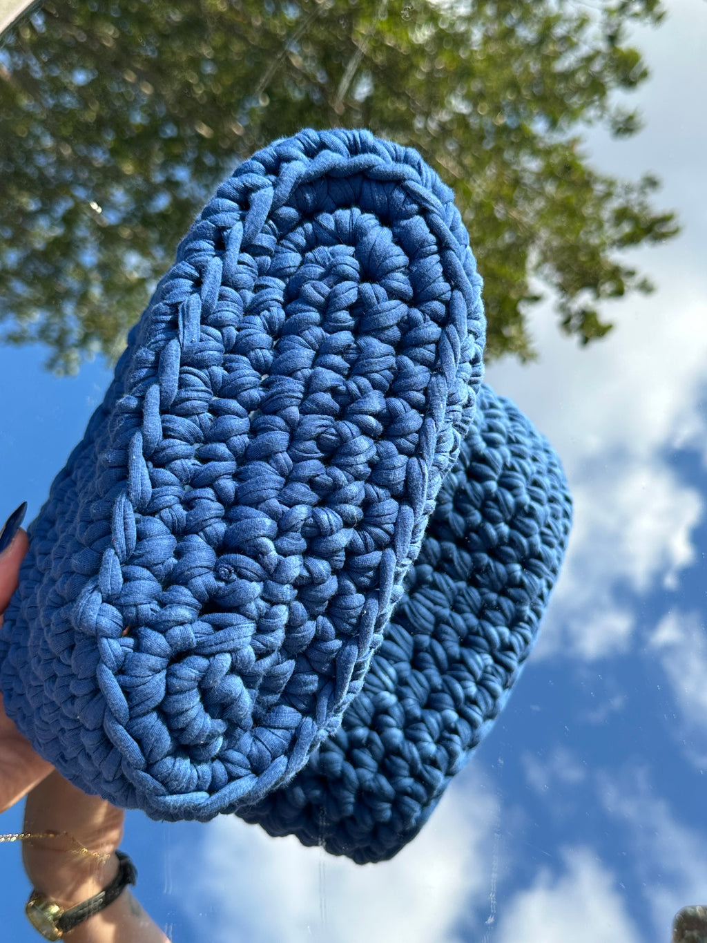 Rome Blue Handle Bag
