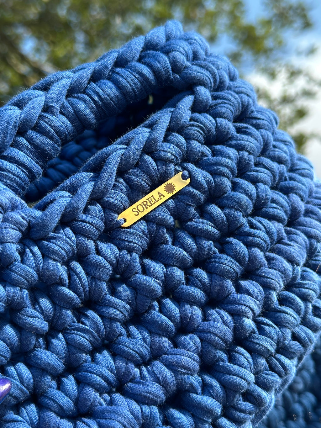 Rome Blue Handle Bag