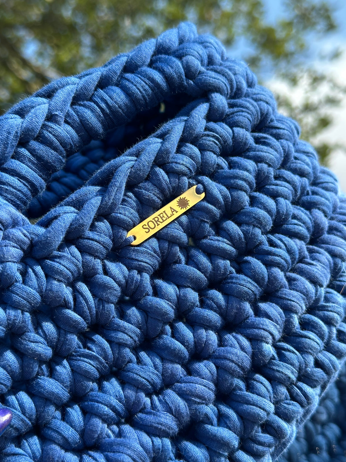 Rome Blue Handle Bag